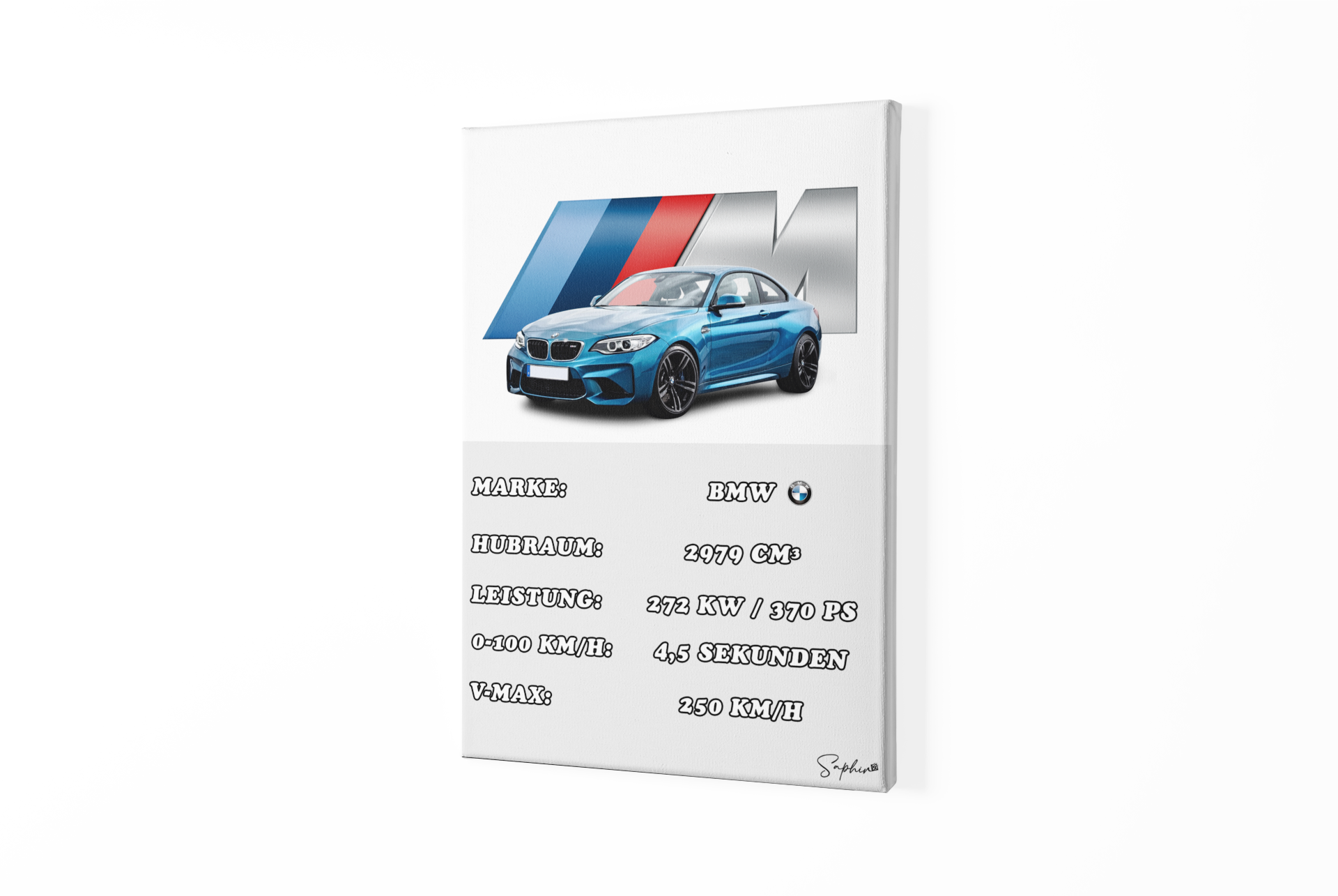 Personalisierbares Auto Wandbild