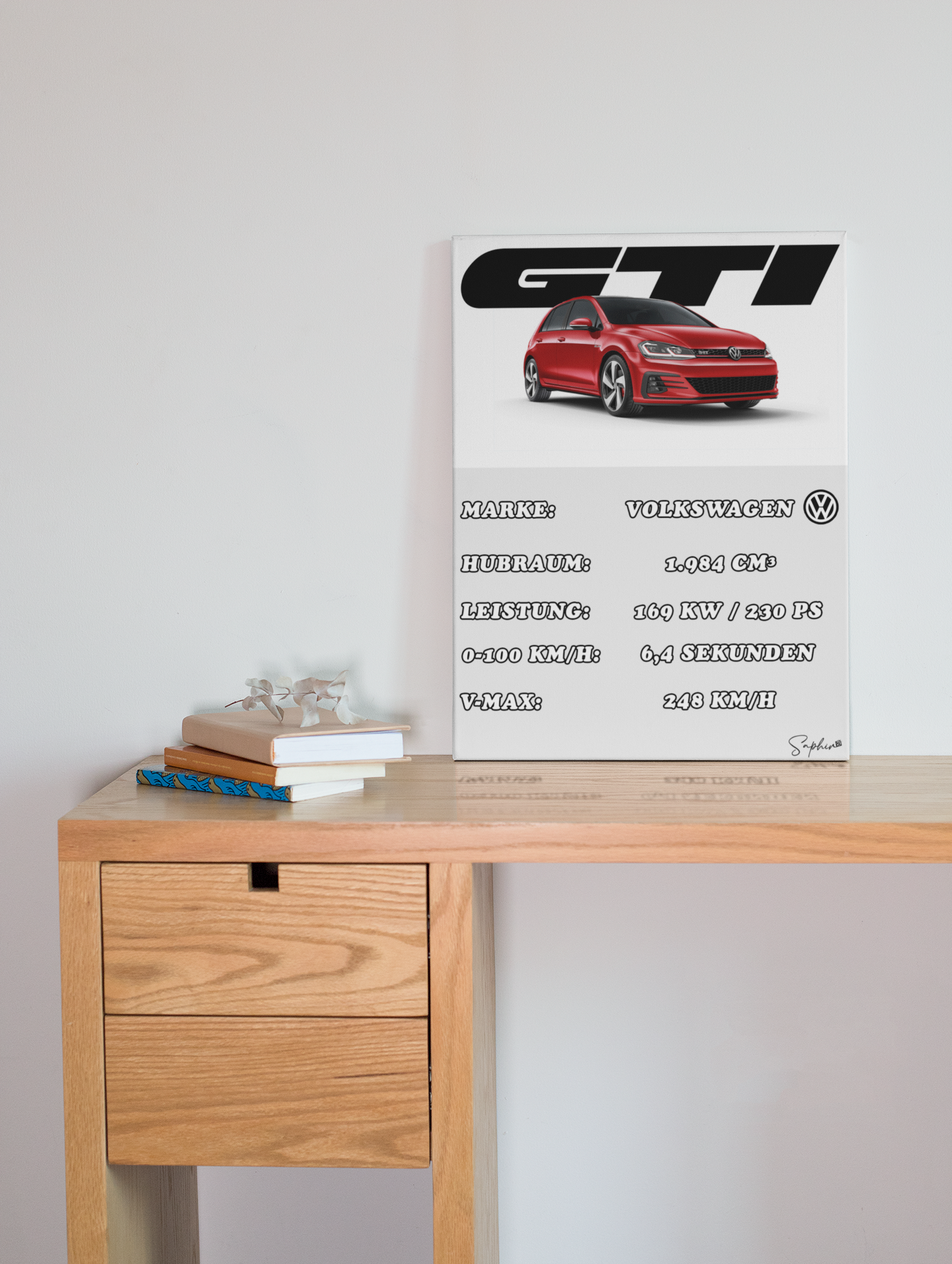 Personalisierbares Auto Wandbild