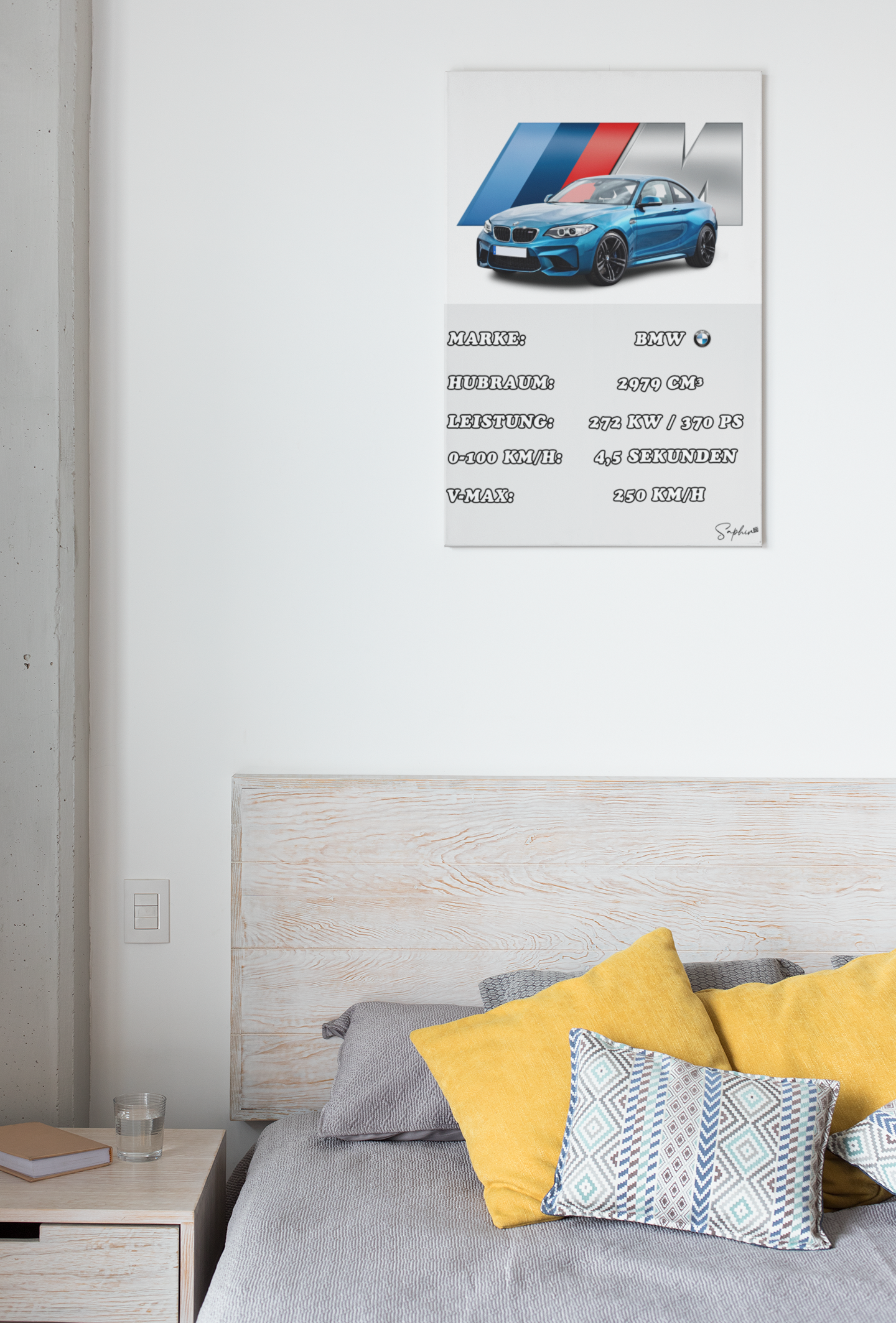 Personalisierbares Auto Wandbild